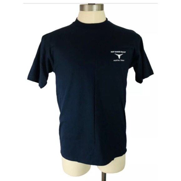 ROT Motorcycle Biker Rally T Shirt Adult Small Bike Rally Austin Texas 2001 - Picture 2 of 7